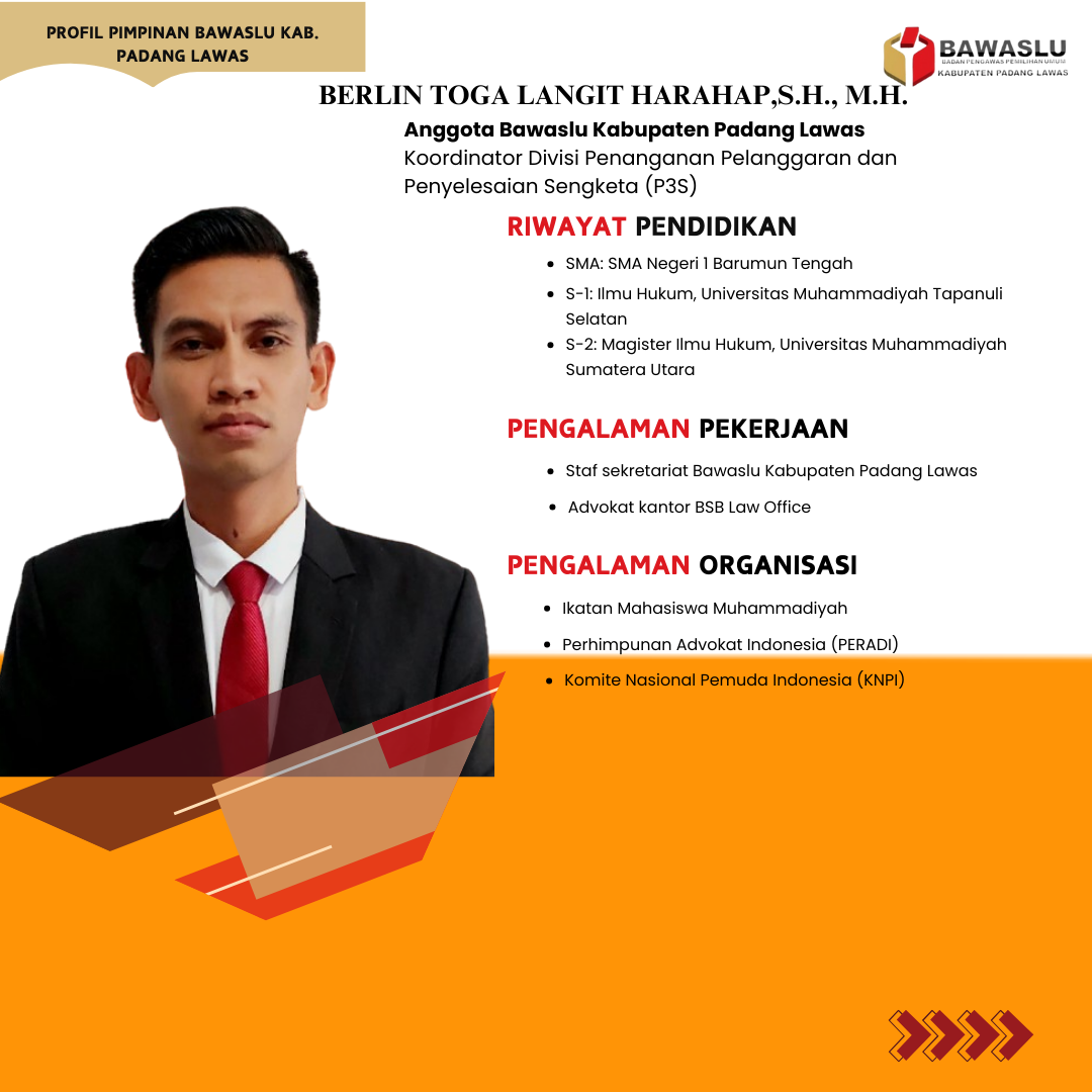 Profil Koordinator Penanganan Pelanggaran dan Penyelesaian Sengketa
